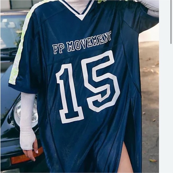 FP Movement Happy Camper Jersey Tee Dress Women's M Athleisure Sporty Streetwear - Picture 3 of 13